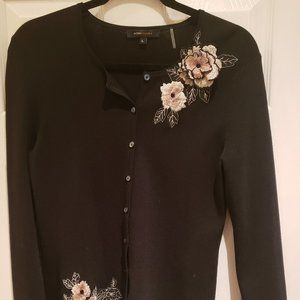 BCBGMaxazria Floral Button Down Cardigan
